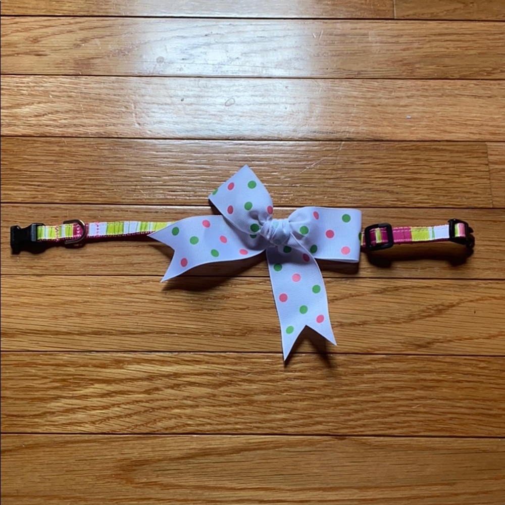 Pink & Green Dog Collar